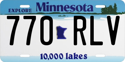 MN license plate 770RLV