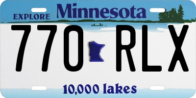 MN license plate 770RLX