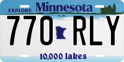 MN license plate 770RLY