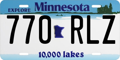 MN license plate 770RLZ