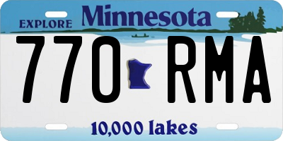 MN license plate 770RMA