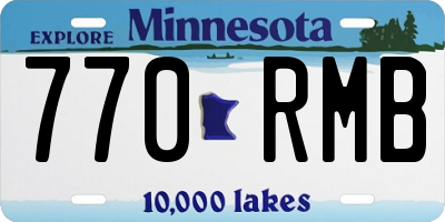 MN license plate 770RMB