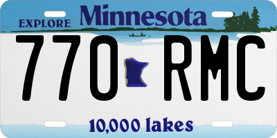 MN license plate 770RMC