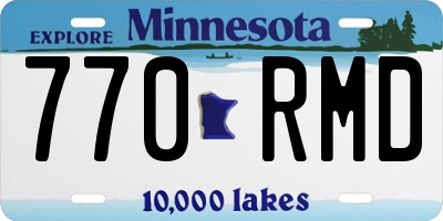 MN license plate 770RMD