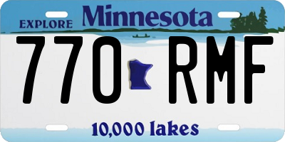 MN license plate 770RMF
