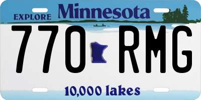 MN license plate 770RMG
