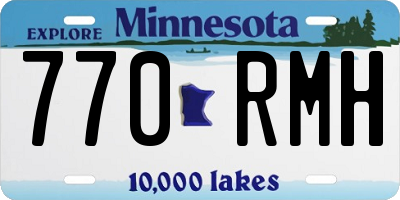 MN license plate 770RMH