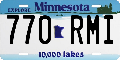 MN license plate 770RMI