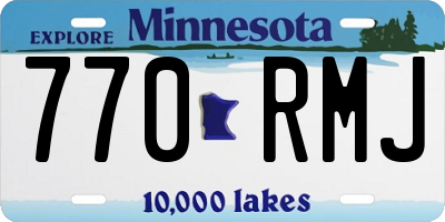 MN license plate 770RMJ