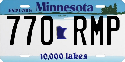MN license plate 770RMP
