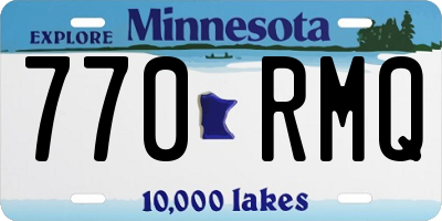 MN license plate 770RMQ
