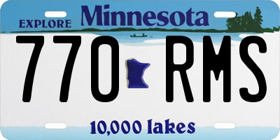 MN license plate 770RMS