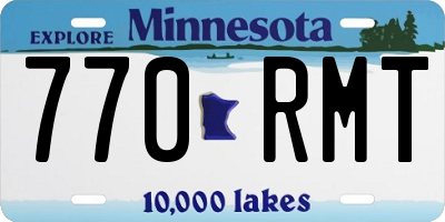 MN license plate 770RMT