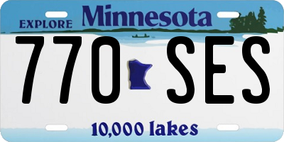 MN license plate 770SES