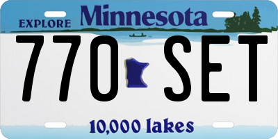 MN license plate 770SET
