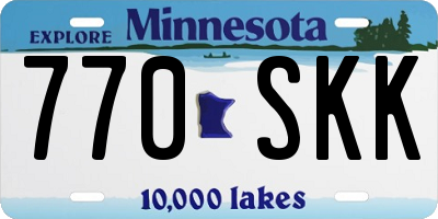 MN license plate 770SKK