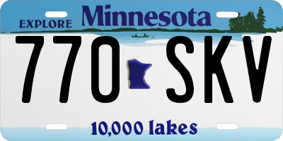 MN license plate 770SKV
