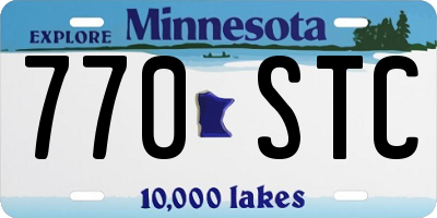 MN license plate 770STC
