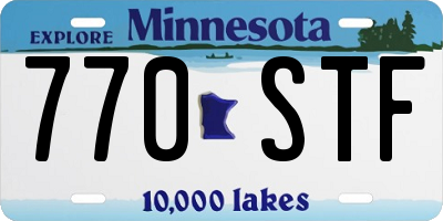 MN license plate 770STF
