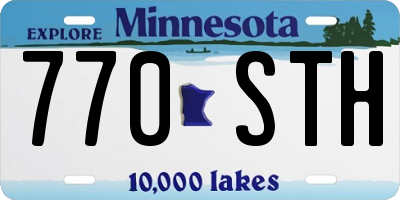 MN license plate 770STH