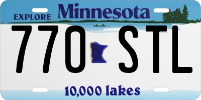 MN license plate 770STL
