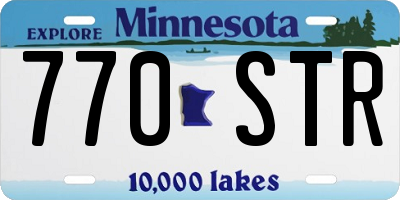 MN license plate 770STR