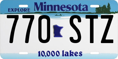 MN license plate 770STZ
