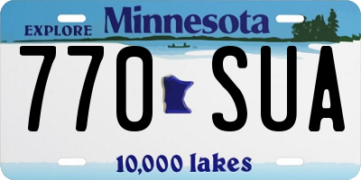 MN license plate 770SUA