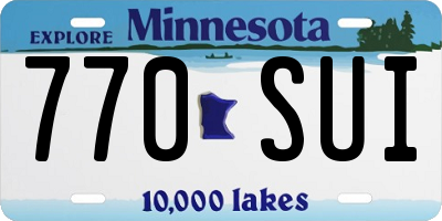 MN license plate 770SUI