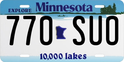 MN license plate 770SUO
