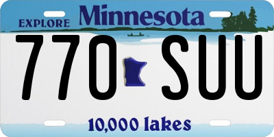 MN license plate 770SUU