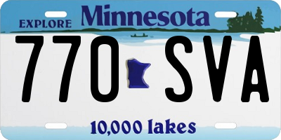 MN license plate 770SVA