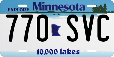 MN license plate 770SVC