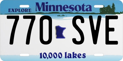MN license plate 770SVE