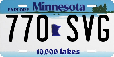 MN license plate 770SVG