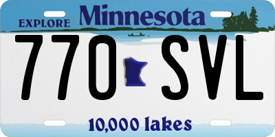 MN license plate 770SVL