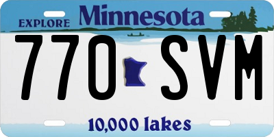 MN license plate 770SVM