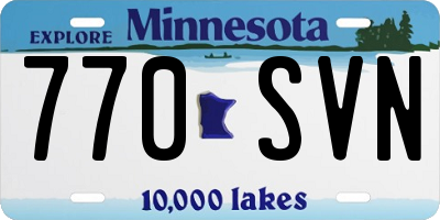 MN license plate 770SVN