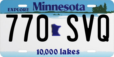 MN license plate 770SVQ