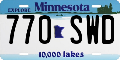 MN license plate 770SWD