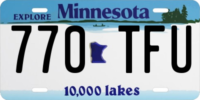 MN license plate 770TFU