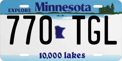 MN license plate 770TGL