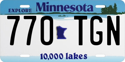 MN license plate 770TGN