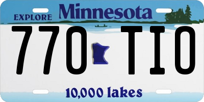 MN license plate 770TIO