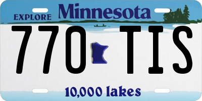 MN license plate 770TIS