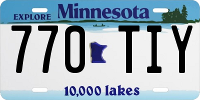 MN license plate 770TIY