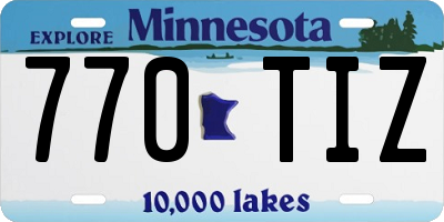 MN license plate 770TIZ