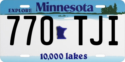 MN license plate 770TJI