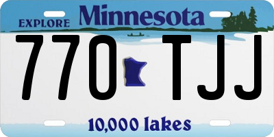 MN license plate 770TJJ