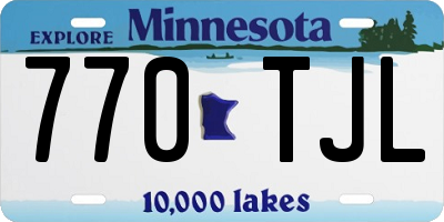 MN license plate 770TJL